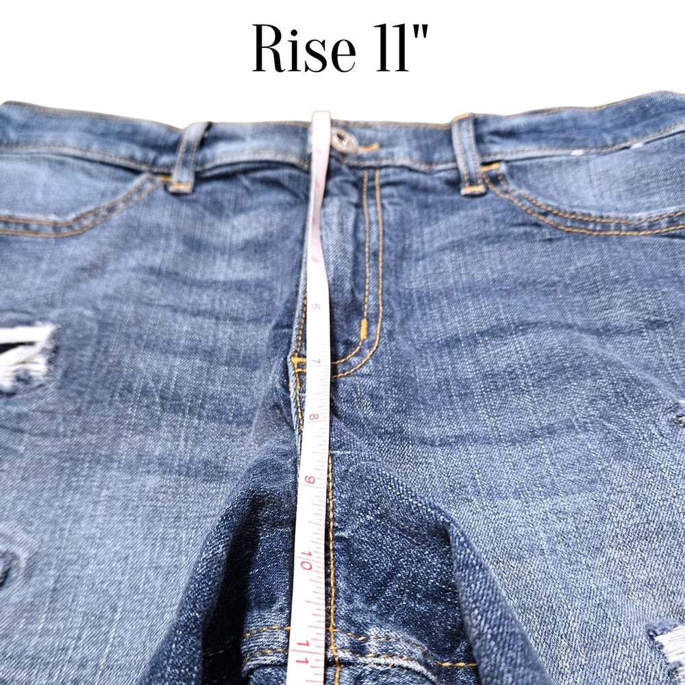 Abercrombie Kids 17/18 Distressed Denim Shorts Adjustable Waist Size 17/18 - Picture 5 of 9